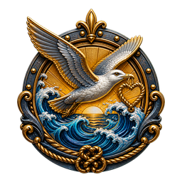 Gaivota do Amor em Mar Revolto