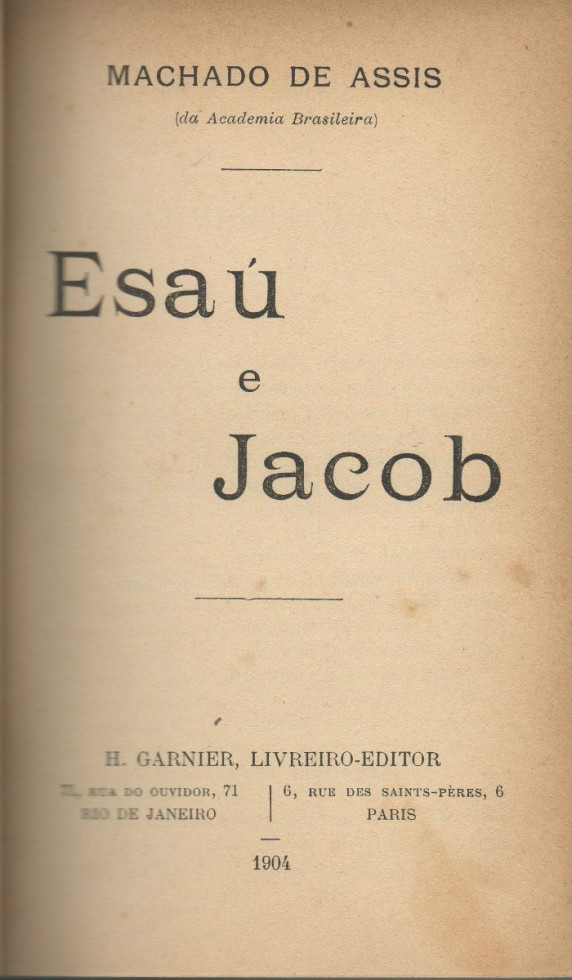 Livro: Esaú e Jacó
Autor: Machado de Assis
Lançamento: 1904
Nº Páginas: 221
“Esaú e Jacó”, a obra-prima de Machado de Assis, é uma trama brilhante que explora as tensões políticas e familiares no Rio de Janeiro do século XIX. O romance narra a rivalidade entre os gêmeos Pedro e Paulo, representando as facções conservadora e liberal da sociedade brasileira da época. Ao longo da narrativa, Machado de Assis tece uma complexa teia de intrigas, relações amorosas e questões existenciais, proporcionando uma visão aguda da sociedade e dos desafios políticos do Brasil imperial.
Com sua maestria narrativa, Machado de Assis mergulha o leitor em um enredo repleto de reviravoltas, diálogos afiados e reflexões profundas sobre a natureza humana. Através dos personagens e suas jornadas, o autor questiona as estruturas sociais e políticas da época, abordando temas atemporais como poder, identidade e destino. A NeoBooks convida os leitores a explorarem as nuances de “Esaú e Jacó”, um clássico da literatura brasileira que continua a ressoar com sua perspicácia e relevância.
#domíniopúblico
#Clássicos