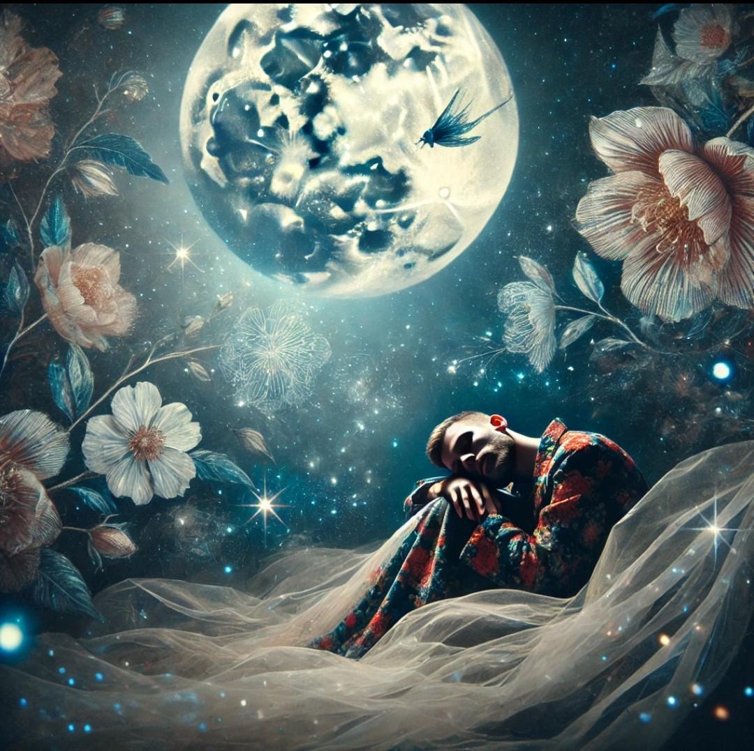 Adormecer.
Na flor da Lua
tecer
como quem sonha
poeta.

Adormecer.
Enfim merecer
um florido
sonho
como quem dorme
poema.

Adormeci...
vi-me partir
Aos Reinos de Lá
como quem vive
poesia.

Nas rimas noturnas,
o sono nos declama
e nos transcreve
à cama.

Alberto Busquets

#Desafio 070