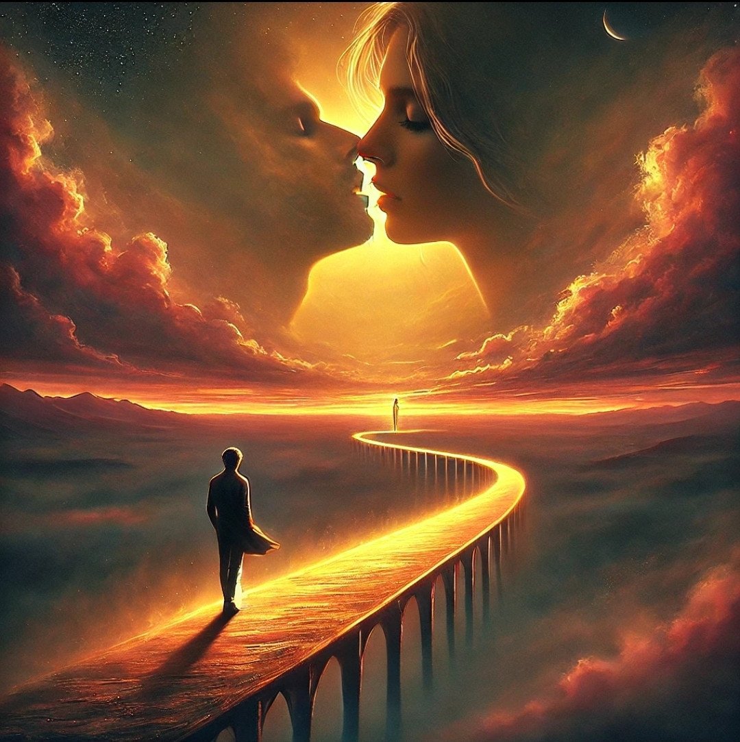 Ai! Quem dera ter um longo beijo teu agora
De tanto amor-calor que em mim se demora
Dilapidando cada momento em saudade... 

Ai! Quem dera, ou dará razão a essa dor que chora
De plena falta, amplo abismo que se aflora
À pele arrepiada de ardente vontade... 

Ai! Espaço crescente ante a ânsia minha
Quem dera ser a ponte trespassando em linha
O breu que nos afasta do nosso desejo... 

Ai! Compasso tracejante do pé que caminha
Cruzar dez mil distâncias para ter-te sozinha
Quem dera ter você ao alcance de um beijo... 

Alberto Busquets.

#Desafio 085