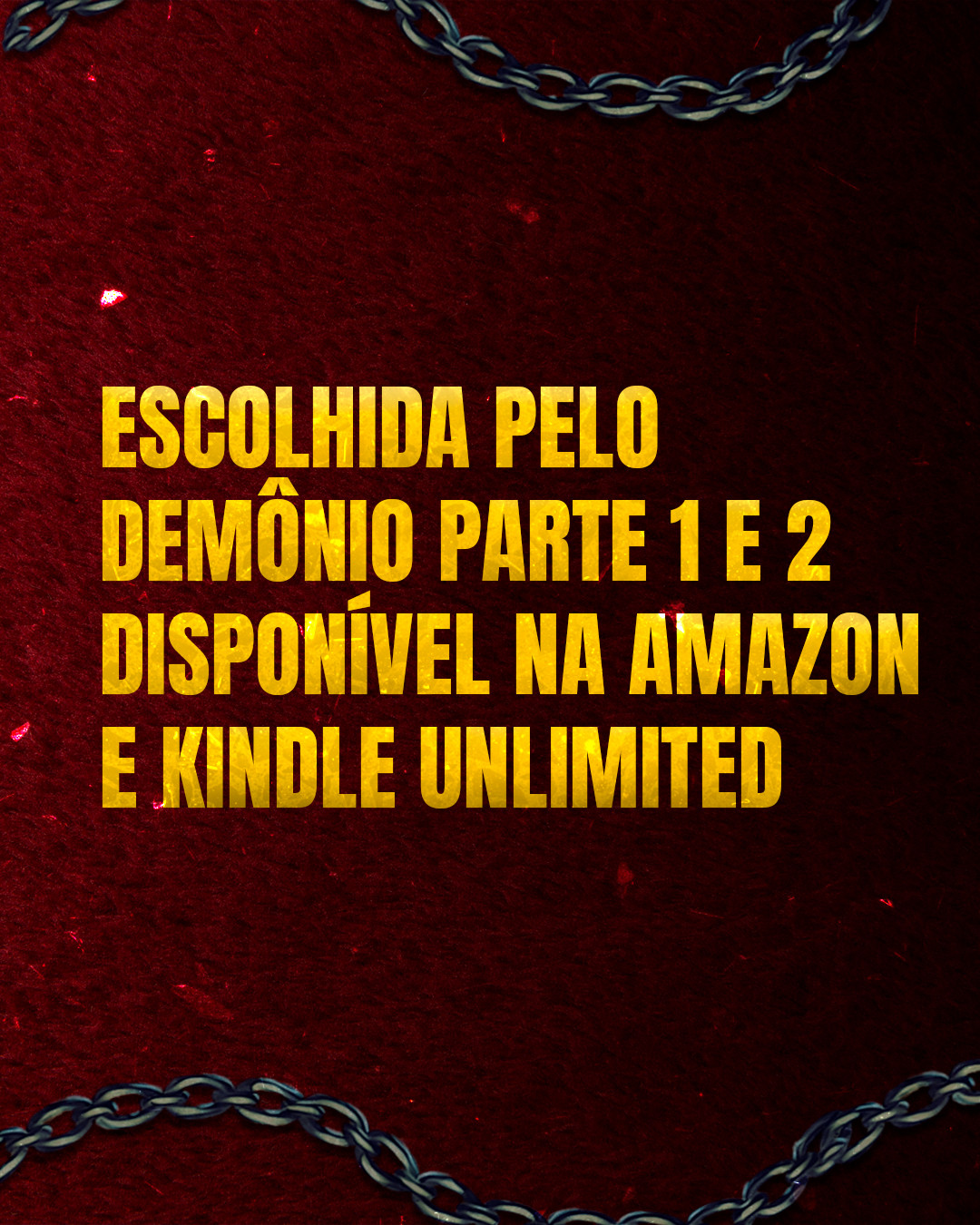 Disponível na amazon e kindle unlimited!
Escolhida pelo demonio.
Link; https://a.co/d/86PVWHN