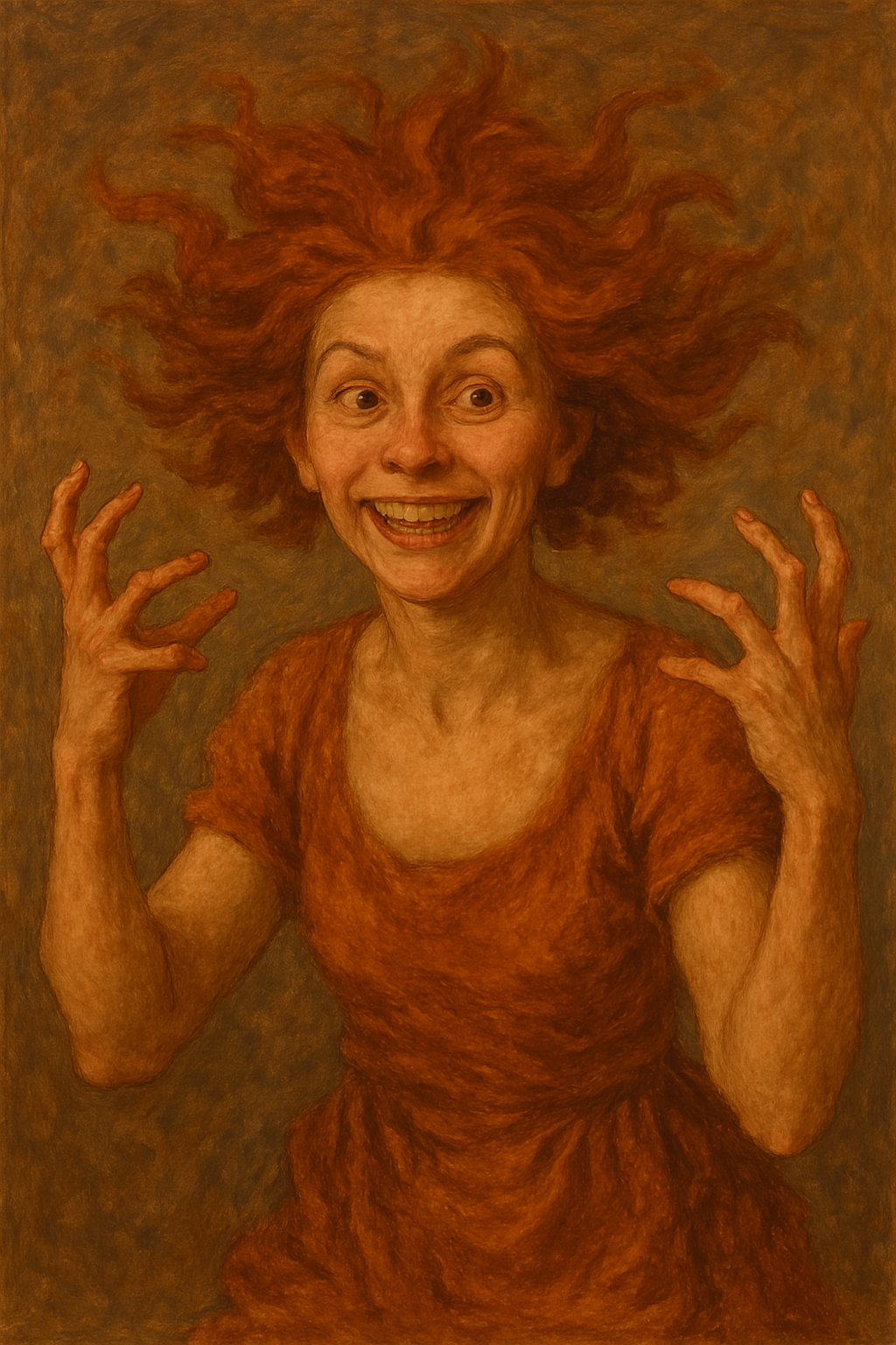 #Dia 307

Frenesi

Fala alto.
Anda rápido.
Ri sem notar o riso.

Frenesi nunca espera resposta,
não escuta conselho,
não lê rodapé, nem aviso

Quer tudo.
Agora.
Com sabor de urgência
Gosto de exagero.

Das mãos, o abuso
Põe tudo pra fora
O corpo, a pungência
Desespero?

Frenesi é falta de centro,
vértice girando o arco
Visão, paladar, tato! 

Onde estariam sentidos? 

No fim... 
Quando o ar some
e a vertigem dorme
Frenesi fica ali:
meio rindo, meio por cair
meio querendo
Tudo de novo.

Eder B. Jr.