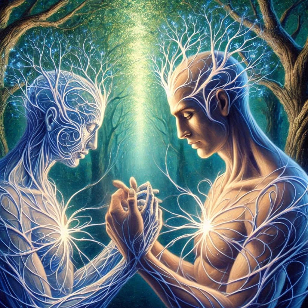 #Dia 225
Vínculo

Raiz.
Que não vê a terra, mas sente.
Corre,
Sob o chão do afeto quente.

Vibra.
No instante do olhar congelado
Sorri
Sem precisar, usa do palavreado

Ponte
Sem início, aponta sem fim
Atravessa
Une o que se dispersa.

Vínculo
É energia que contém
O incontável
Do invisível ao notável!

Eder B. Jr.