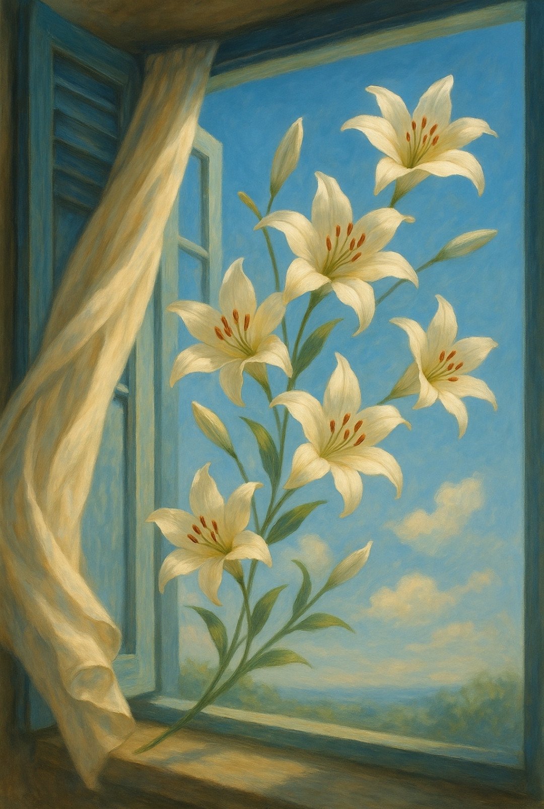 Sobre Voos e Flores
Sara gostava de criar
Ditados pouco convencionais
Que refletissem, pensava,
Sua forma liberta
E humorada 
De saborear a vida.
Sentia-se muito bem
Com isso:
"Sobre engolir sapos:
               Focar menos o aperto
               De gargalo,
               E mais a abertura
               Da gargalhada", dizia.
Gostava, ainda,
De tornar mais leve
A vida dos outros:
"Mais belo que
               Um voo solitário,
               É uma revoada
               De felicidades".
Um dia, porém,
Emudeceu.
O amor bateu tão forte
O desejo gritou tão alto
Que Sara, de repente,
Não se ouvia mais...
E o coração, antes leve,
Afundou-se inquieto,
Transbordando
(Receoso)
Das mais loucas
Vontades...
Mas seu amor,
Percebendo aquele medo
Que a impedia de voar,
Pousou ao seu lado.
E a presenteou
Inusitadamente
Com uma flor de plástico.
Silêncio.
Com o coração pesado,
Não houve espaço
Para a compreensão...
E ele a tomou pela mão,
E, pássaro,
Gorgeou em seu ouvido:
"Para viver seus sonhos,
               Dê lírios..."
O riso
pulverizou
Seus grilhões
O beijo 
A afastou
Da prisão
Seu coração-gaiola
Se abriu
E os amantes
Levantaram voo
De mãos dadas,
Em meio à nova
Revoada
Dos mais leves e densos
(Floridos ao vento)
Desejos.
Alberto Busquets.
#Desafio 116