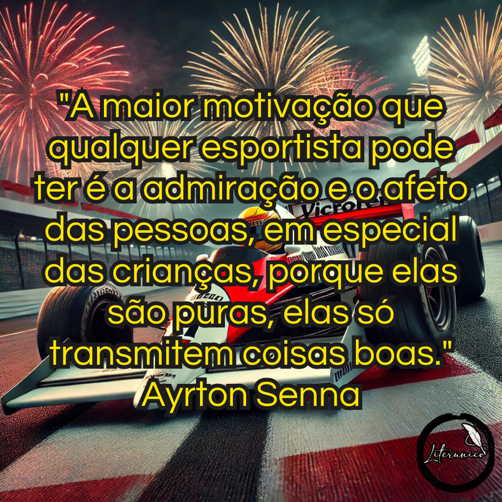 #Bom dia!

Palavra do dia:

#𝕍𝕀𝕋𝕆ℝ𝕀𝔸

Frase do dia:

"A maior motivação que qualquer esportista pode ter é a admiração e o afeto das pessoas, em especial das crianças, porque elas são puras, elas só transmitem coisas boas." — Ayrton Senna

Datas comemorativas de hoje, 19 de dezembro de 2024:

Dia do Atleta Profissional

Dia Nacional de Combate ao Racismo