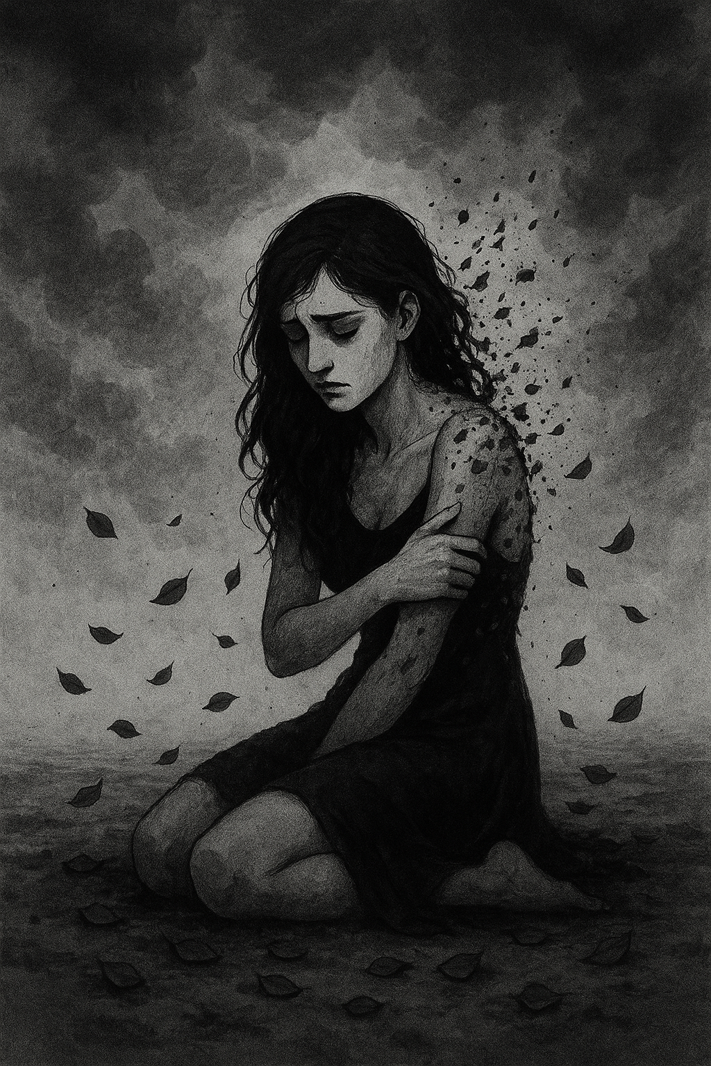 O amor é bom
até começar a doer,
até o sorriso bobo virar medo,
angústia...
e o desejo de presença 
pulsar em um peito só.
Até o querer virar não ter,
até a certeza virar dúvida, 
até o "sim" virar "talvez"
e até o "talvez" virar "não dessa vez".
E dói, aperta, sangra...
Sufoca como se o ar fugisse para longe.
Como morar na incerteza
e se perder dentro da dor,
até desejar profundamente 
nunca mais sentir novamente
amor.