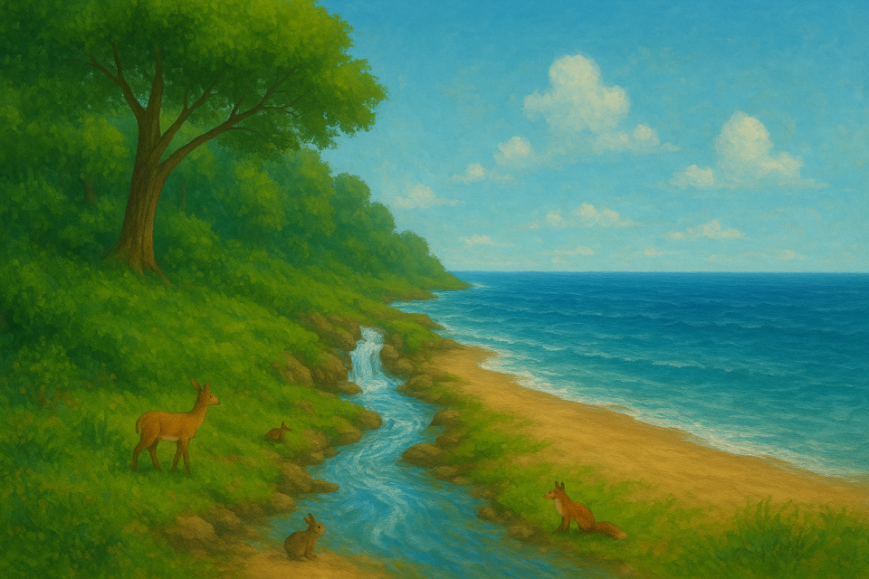 O Riacho que Desejava ser Mar

Mais que opinião alheia, importa a verdade que você carrega de si.

Ele nascia no alto da serra, entre árvores frondosas, com uma vista deslumbrante. Deslizava pelas fendas feito um véu de noiva: leve, sereno, quase etéreo. Os animais que habitavam aquele lugar o observavam e murmuravam:

— Ele é estreito, raso… suas cachoeiras não têm cor. Nada se compara ao mar, vasto, profundo, da cor do céu.

O riacho, de tanto ouvir, começou a acreditar. Cada vez que olhava lá do alto, sentia-se pequeno, insignificante. Afinal, era apenas um fio de prata, e o rival, imenso, parecia ter todo o poder do mundo.

Ele observava os navios cruzando o tapete azul e se entristecia ainda mais. Queria ser gigante, abrigar tubarões, ser palco das acrobacias das baleias, berço de pérolas. Em suas piscinas só nadavam peixinhos, que refletiam sua pequenez. Mas o desejo de crescer era intenso. Sonhava em encontrar aquele que lhe causava inveja e perguntar-lhe o segredo da grandeza.

De tanto desejar, a força de seus pensamentos provocou uma tempestade em seu próprio abrigo. Rochas enormes rolaram da montanha em fúria e caíram lá embaixo com estrondo. Ignorando o desastre que havia provocado, ficou orgulhoso: se as pedras podiam descer, ele também podia. Então, deixou-se levar pela chuva torrencial, esticou seus braços fluentes e deslizou até a praia.

Ao chegar à areia, o sol era intenso e seu líquido cristalino se turvou, misturado à terra, à poluição e à pressa. Desesperado, correu em direção ao sonhado arquétipo. Uma onda veio ao seu encontro e o envolveu num abraço firme e salgado. O rio, assustado, se deixou levar. Misturou-se à maré profunda, sentiu o gosto do sal, das embarcações, a densidade do oceano, o poder que antes lhe parecia inalcançável.

Então ouviu pessoas comentando sobre sua beleza, sobre a delicadeza de sua bruma multicolorida, sobre a importância de suas águas cristalinas. Olhou para cima e sentiu vergonha dos sentimentos que carregava dentro de si. Saudade da origem, do silêncio, do verde da serra, das flores, da pureza de sua nascente.

E foi assim que descobriu seu valor: cada um tem sua medida, seu brilho. Ele era doce, essencial, único. E sua beleza, diferente da do mar, era igualmente grandiosa.

Infiltrou-se no solo o mais fundo que pôde, aconchegou-se num lençol freático e se deixou levar de volta ao seu leito no topo da colina, onde vive até hoje, amigo de todos os seres da floresta, mas sem permitir que a opinião alheia interfira em sua autoestima. Havia aprendido: ignorava o que pensavam sobre ele. 

Agora sabia seu valor.