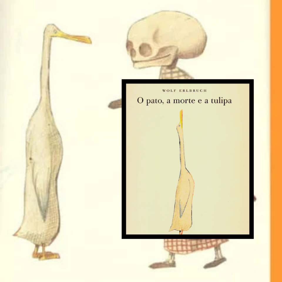 #desafio 365 dias

Dia 08 – Fale sobre um livro infanto-juvenil marcante

Taí um tema que eu poderia falar por horas! 

Minha memória da infância é muito ruim, porém eu até hoje lembro do poema infantil “Pé de Pilão”, de Mário Quintana — “A vó do pato era uma fada/ que ficou enfeitiçada / Nunca, nunca envelhecia/ e era loira como o dia!” (juro que digitei da memória, sem filar no google!)

Porém, mesmo que eu saiba de cor e salteado, não é sobre esse poema que eu quero falar — ao menos não hoje. Quero trazer para vocês um livro infantil que eu já li na vida adulta (um presentão de uma querida amiga): A Morte, o Pato e a Tulipa, do autor alemão Wolf Erlbruch. 

É simplesmente um livro maravilhoso, que aborda, de maneira sensível e poética, o dificil tema do fim da vida: é a história de um pato que encontra a Morte e acaba por desenvolver uma amizade com ela.

O livro, de maneira acessível e respeitosa, traz a morte, não como algo a ser temido, mas como uma parte natural da vida. 
Recomendo muito a leitura em qualquer idade!