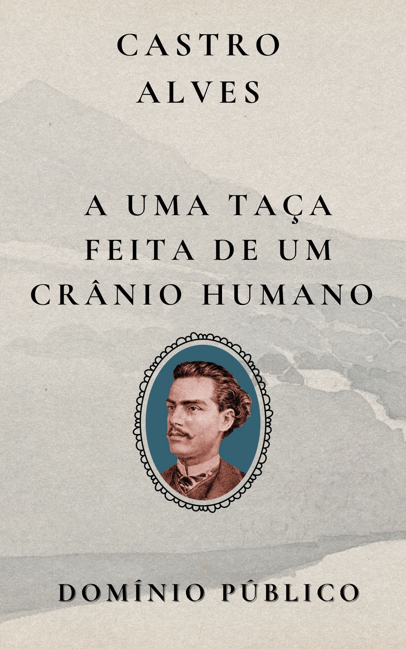 A uma taça feita de um crânio humano