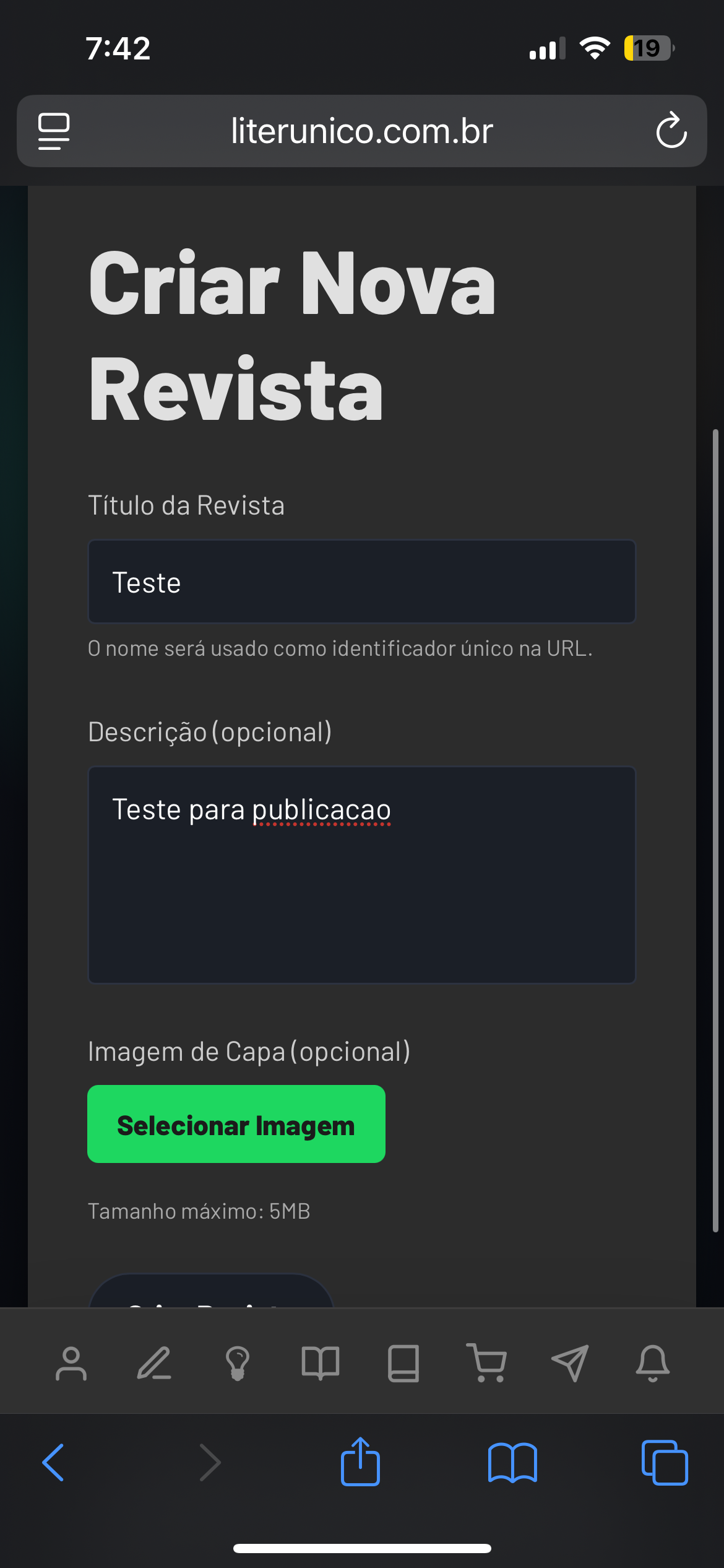 Capa da Revista