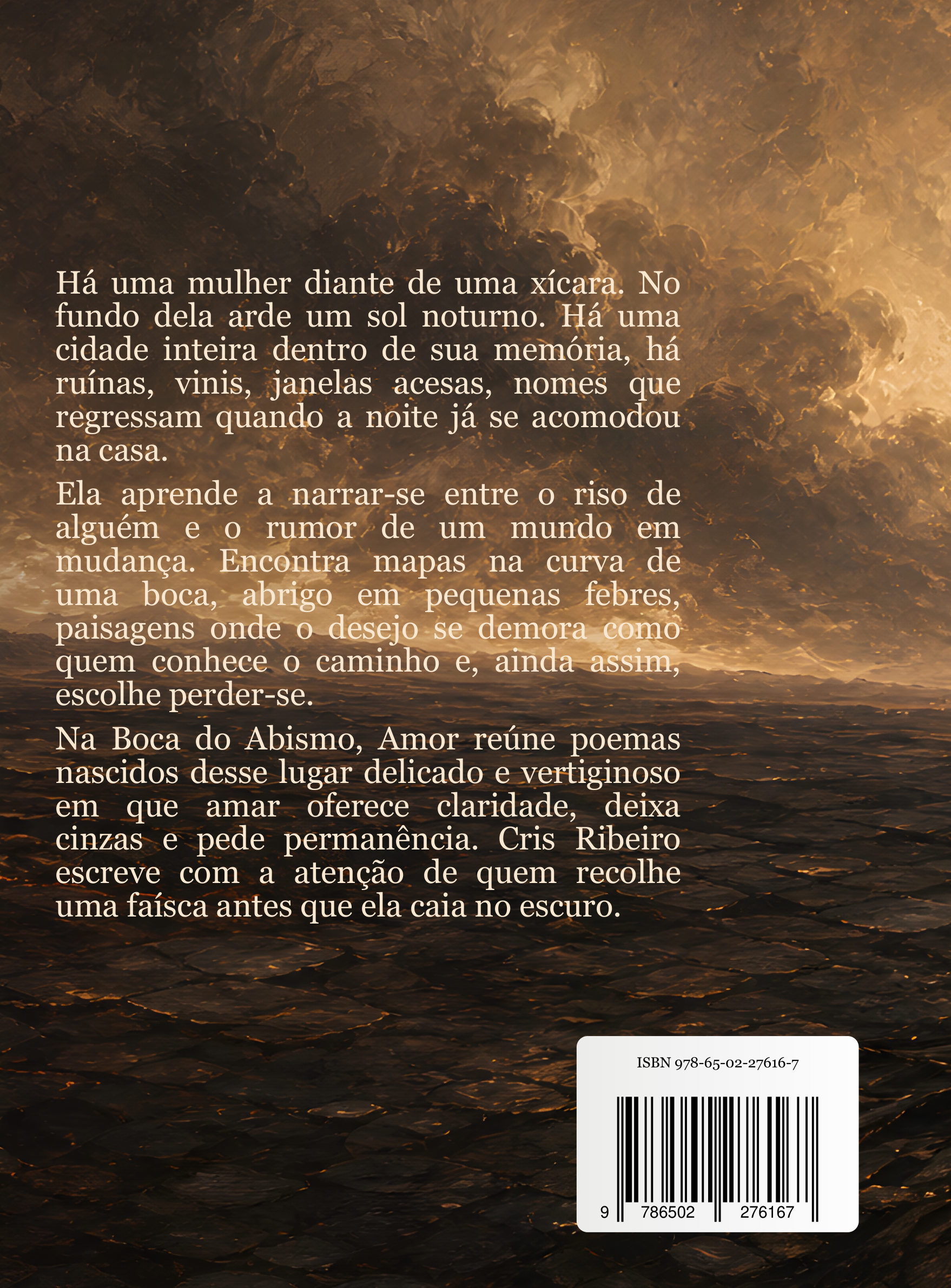 Contracapa de Na Boca do Abismo, Amor