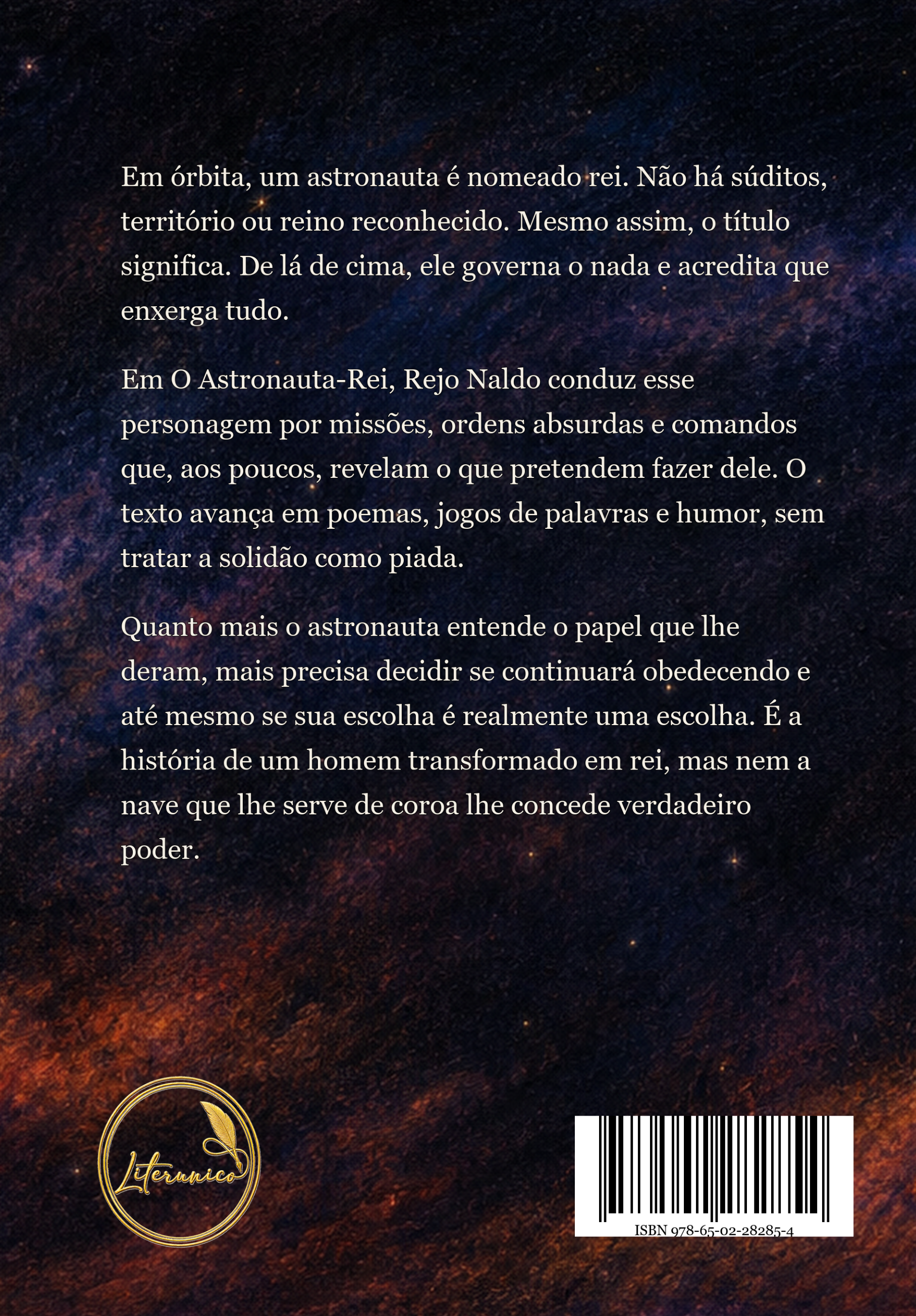 Contracapa de O Astronauta-Rei