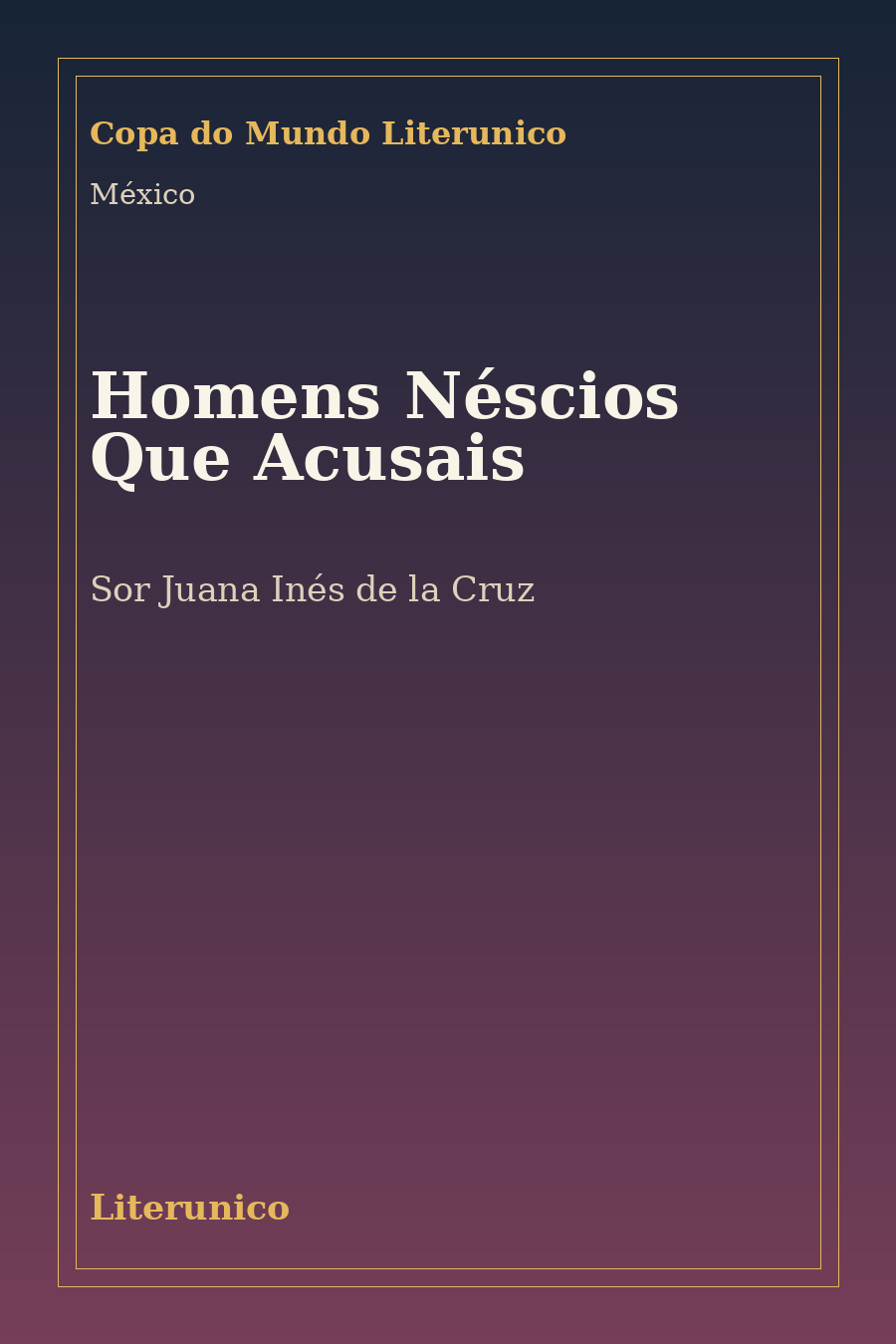 Homens Néscios Que Acusais