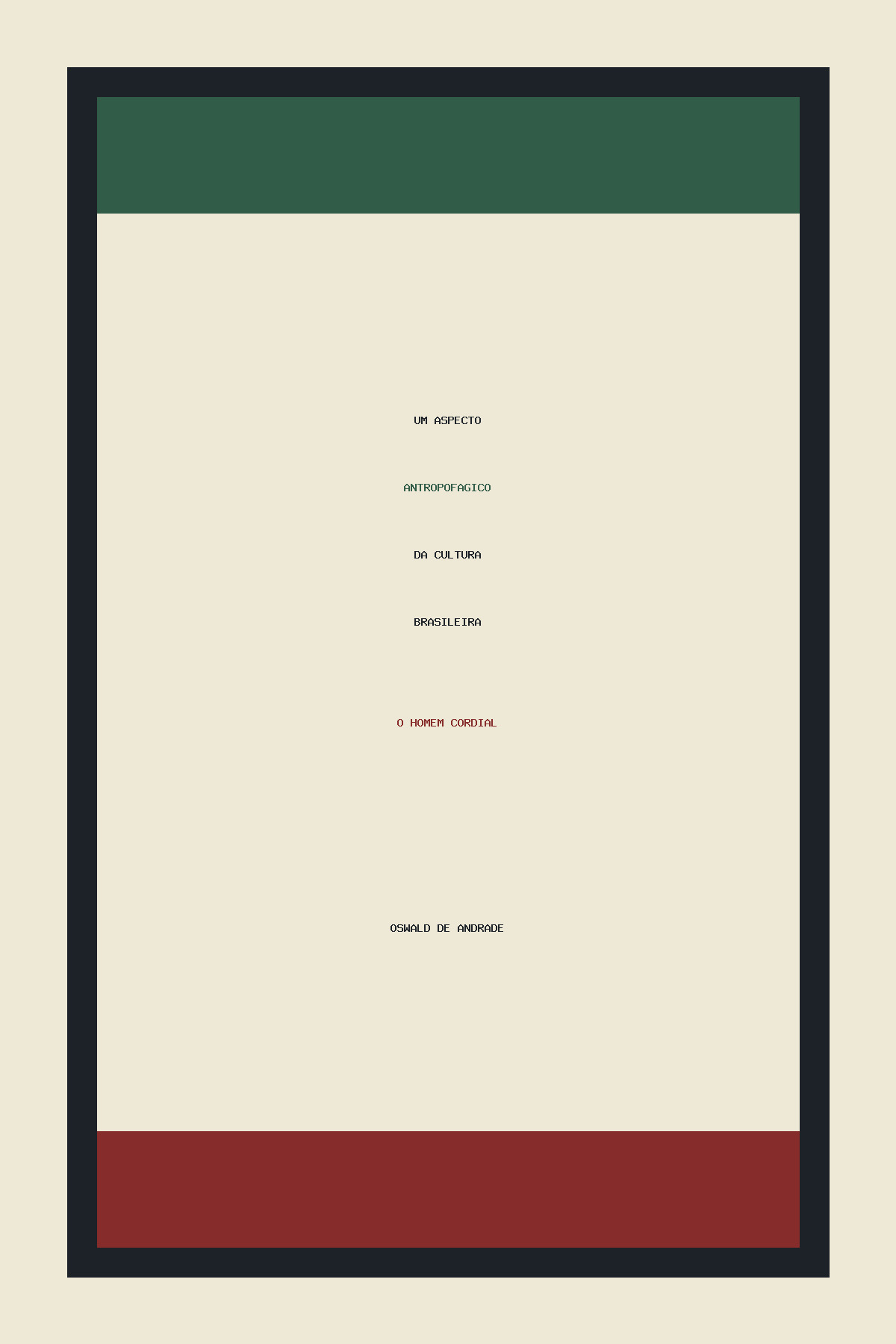 Um Aspecto Antropofágico da Cultura Brasileira: O Homem Cordial
