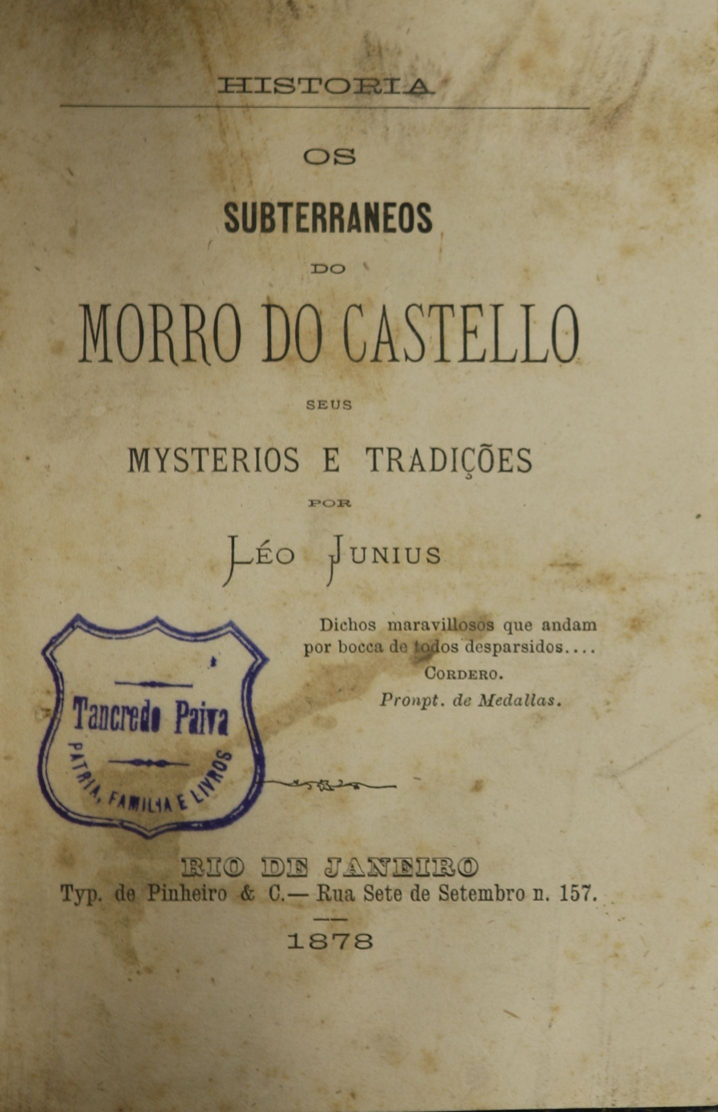 Avatar da comunidade O Subterrâneo do Morro do Castelo