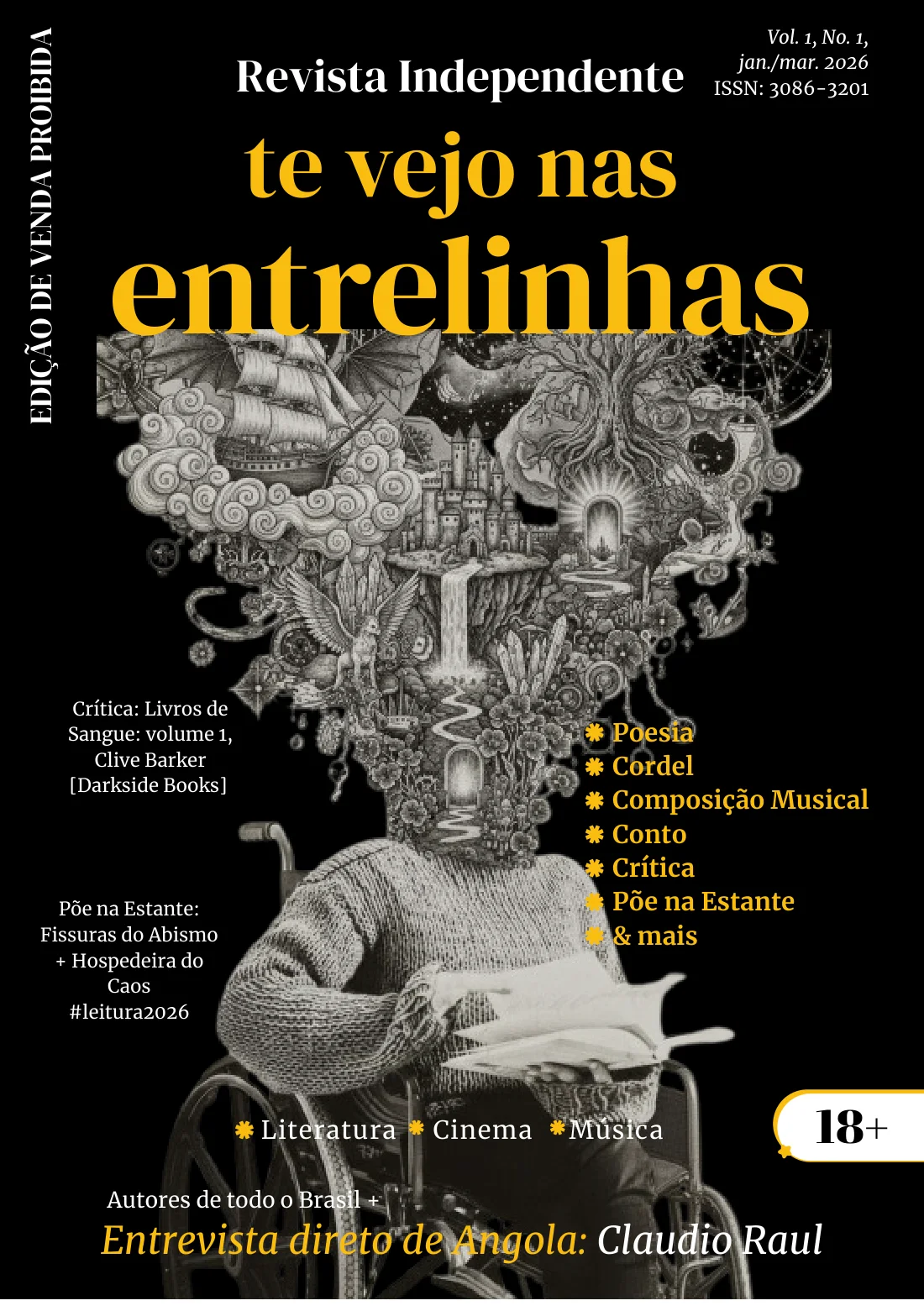 Página 1 da edição 1, com a composição original da revista