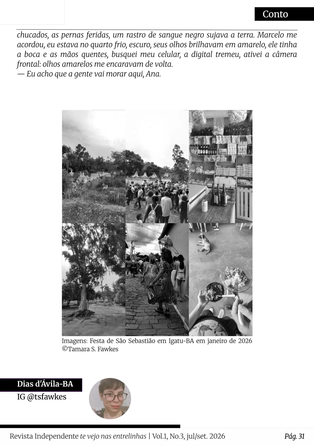 Página 31 da edição 3, com a composição original da revista