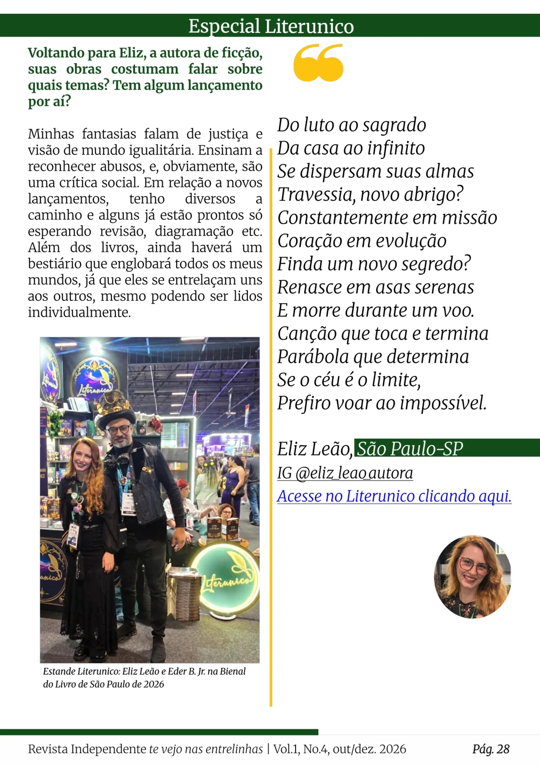 Página 28 da edição 4, com a composição original da revista