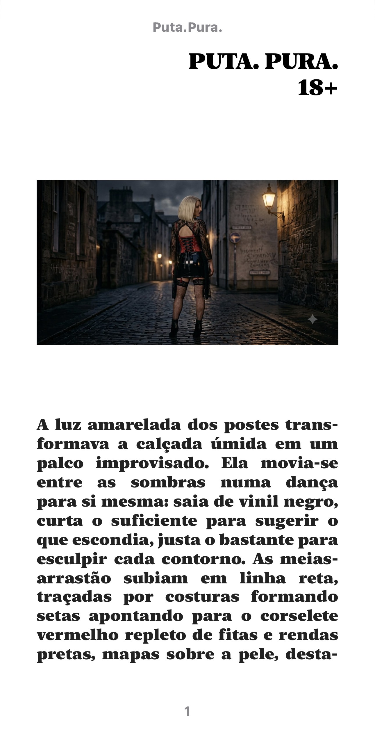 #🅢🅔🅧🅧🅧🅣🅞🅤

SEXTA-FEIRA PEDE UMA CRÔNICA 18+

Tem desejo.
Tem segredo.
Tem uma história que talvez você não devesse ler em voz alta.

PUTA. PURA.

Leia por sua conta e risco.