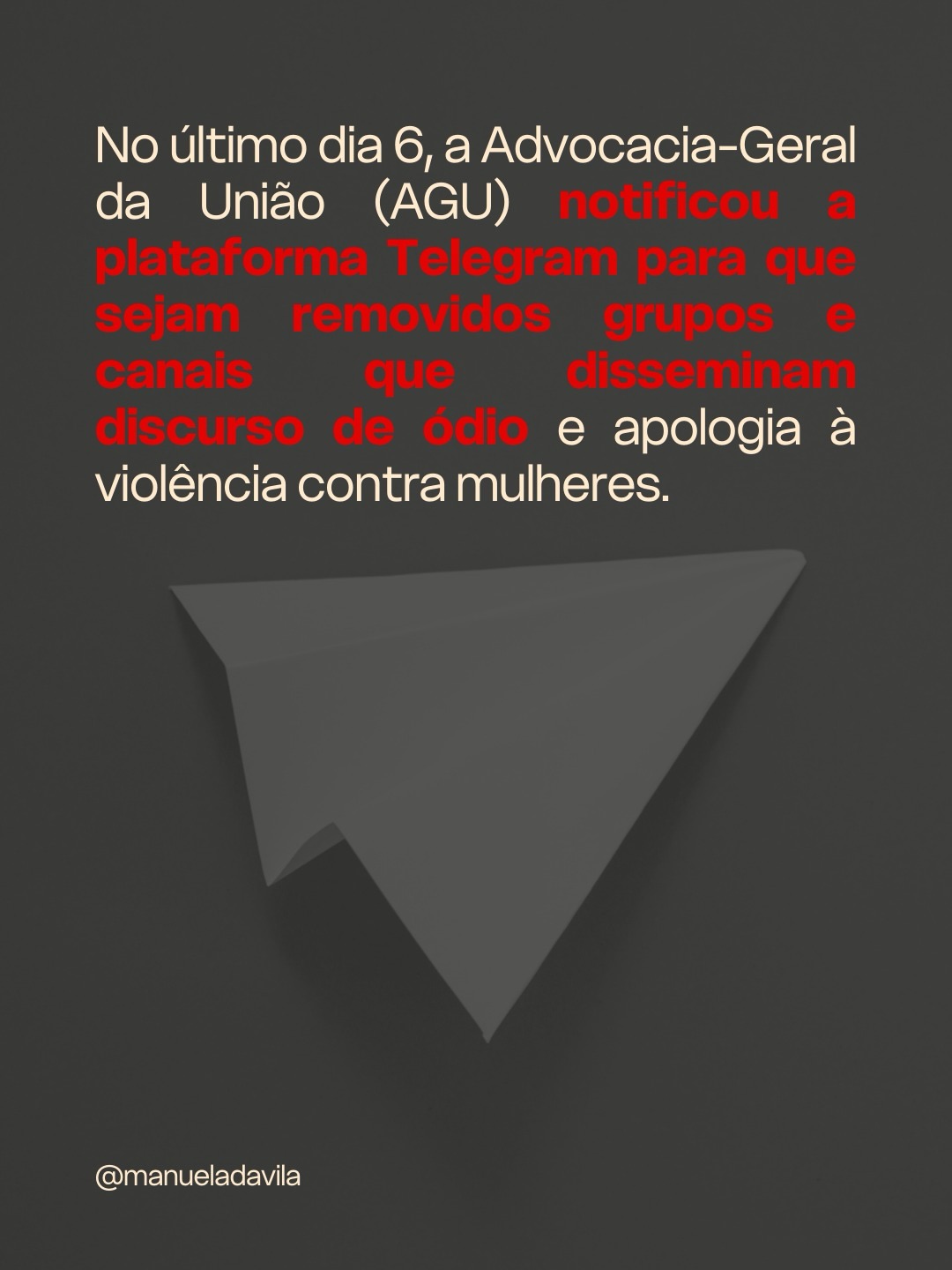 manueladavila 6 d Um dos envolvidos no estupro coletivo à menina de 17 anos em Copacabana se entregou usando uma camiseta escrito “regreat nothing”, que em português significa “não me arrependo de nada”. Você sabe o que esse código significa? Vem entender o movimento redpill e como ele coloca em risco a vida de meninas e mulheres. 980 35 163 110 2

https://www.threads.com/@literunico/post/DVrhyT8kYZ2
