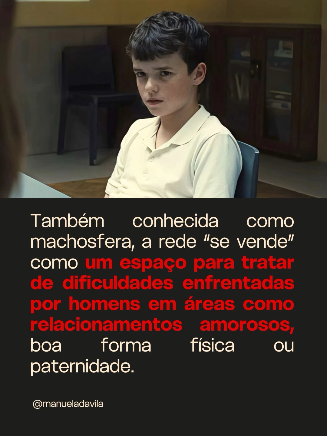 manueladavila 6 d Um dos envolvidos no estupro coletivo à menina de 17 anos em Copacabana se entregou usando uma camiseta escrito “regreat nothing”, que em português significa “não me arrependo de nada”. Você sabe o que esse código significa? Vem entender o movimento redpill e como ele coloca em risco a vida de meninas e mulheres. 980 35 163 110 2

https://www.threads.com/@literunico/post/DVrhyT8kYZ2