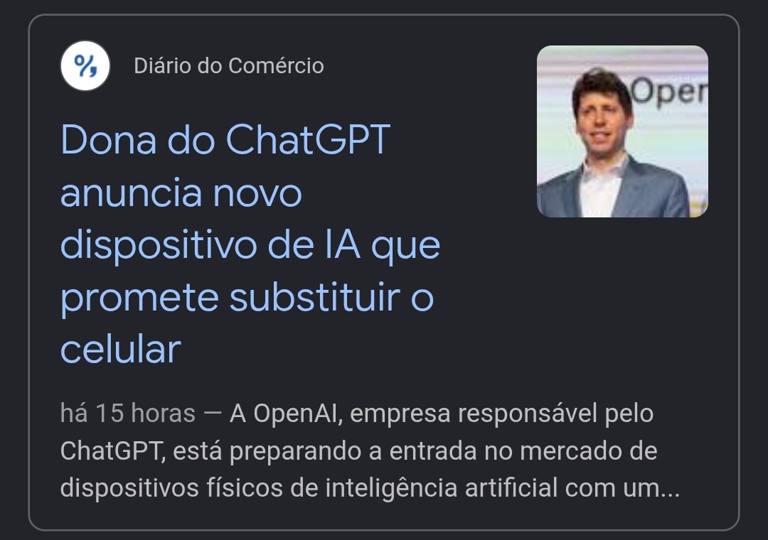 Novo dispositivo da OpenAI
