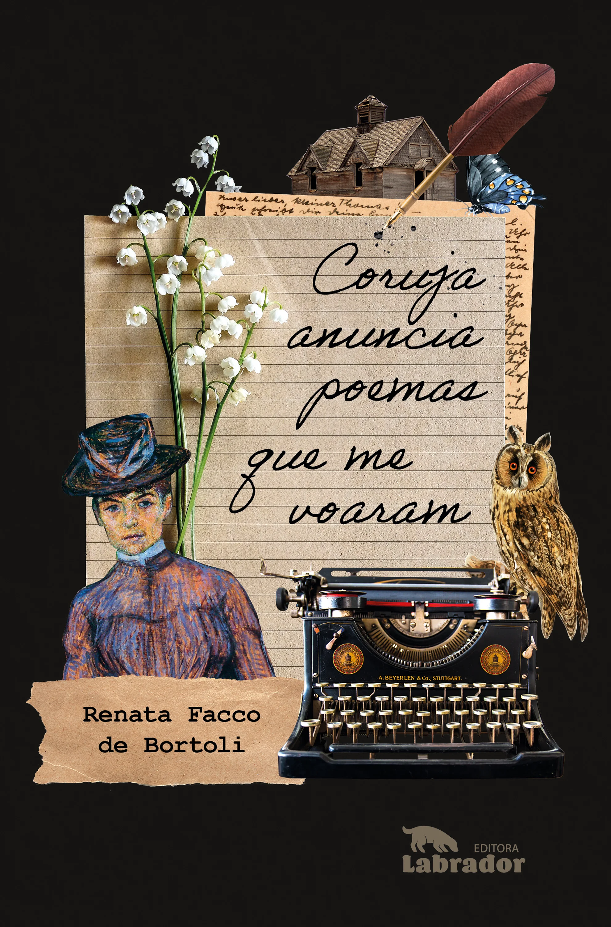 Coruja anuncia poemas que me voaram