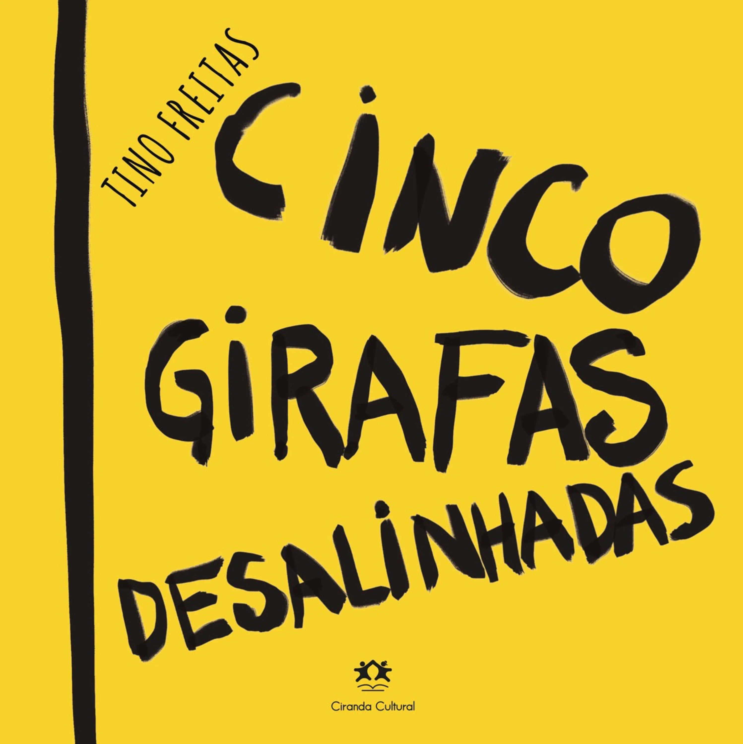 Cinco girafas desalinhadas