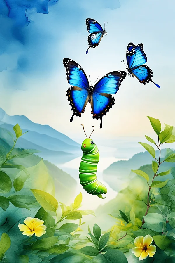 A borboleta azul