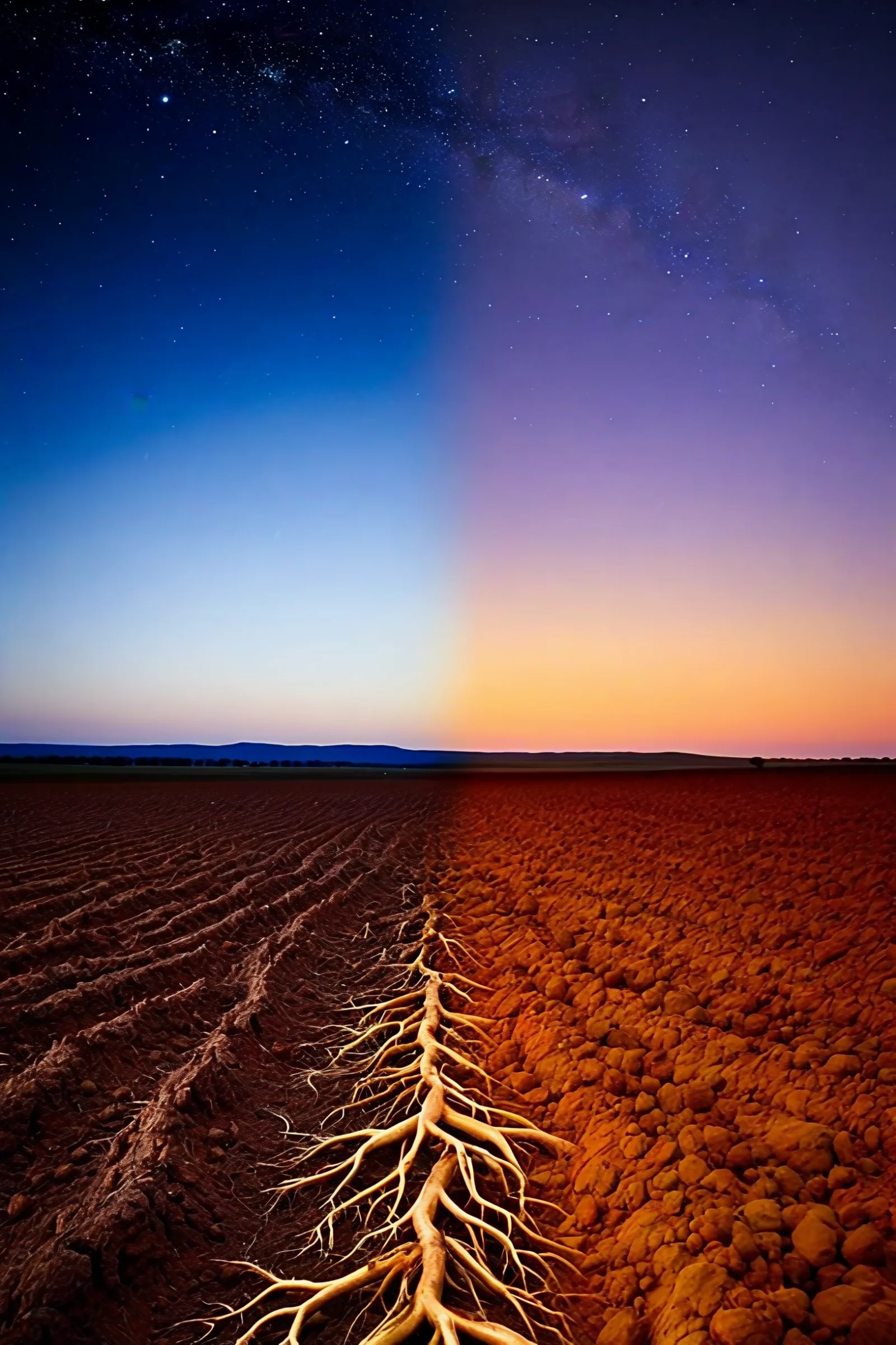 A noite desce, o calor soçobra um pouco
