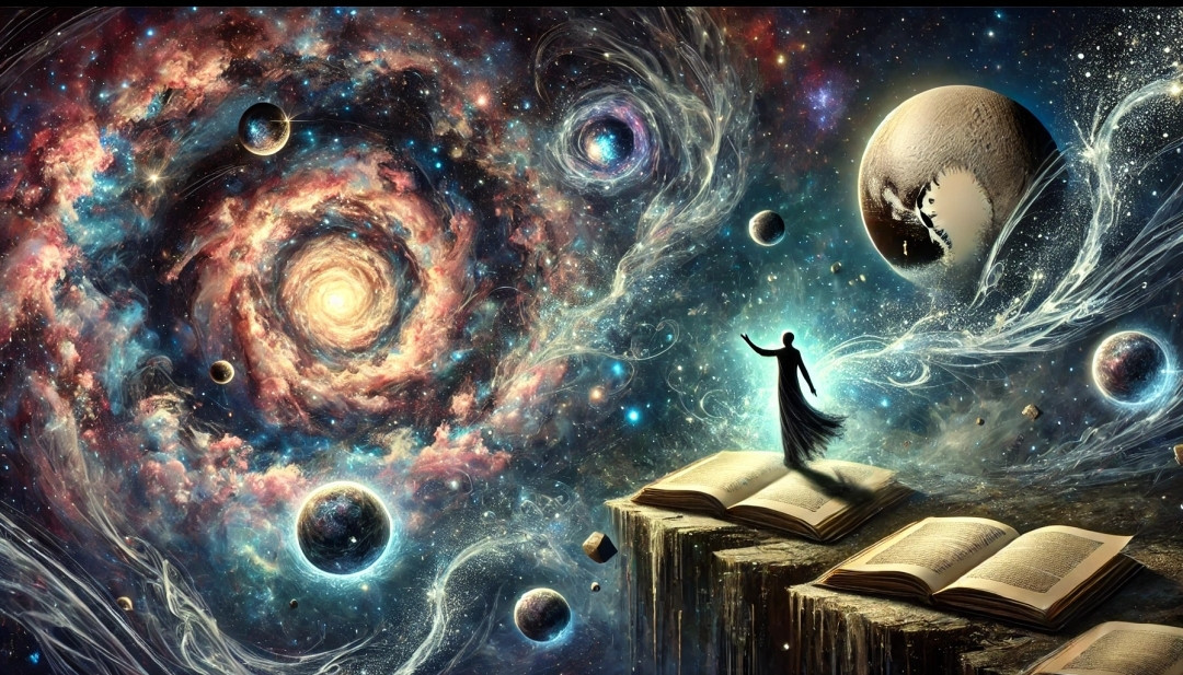 Des-Tino

Universo em conspiração?
Forças Cósmicas,
influências,
predestinação?

Deuses estendendo a mão?
Tempo certo,
ascendências,
astros em posição?

E os meus erros?
Meus defeitos?
Todos desde antes
já vinham em procissão?

Os amores foram em vão?

Sofrimentos e felicidades
da alegria à prostração?

Será que os meus escritos
e minha poesia
já existiam, então?

E quem seria o autor?

Eu?

Ou Plutão?

Alberto Busquets.

#Desafio 23