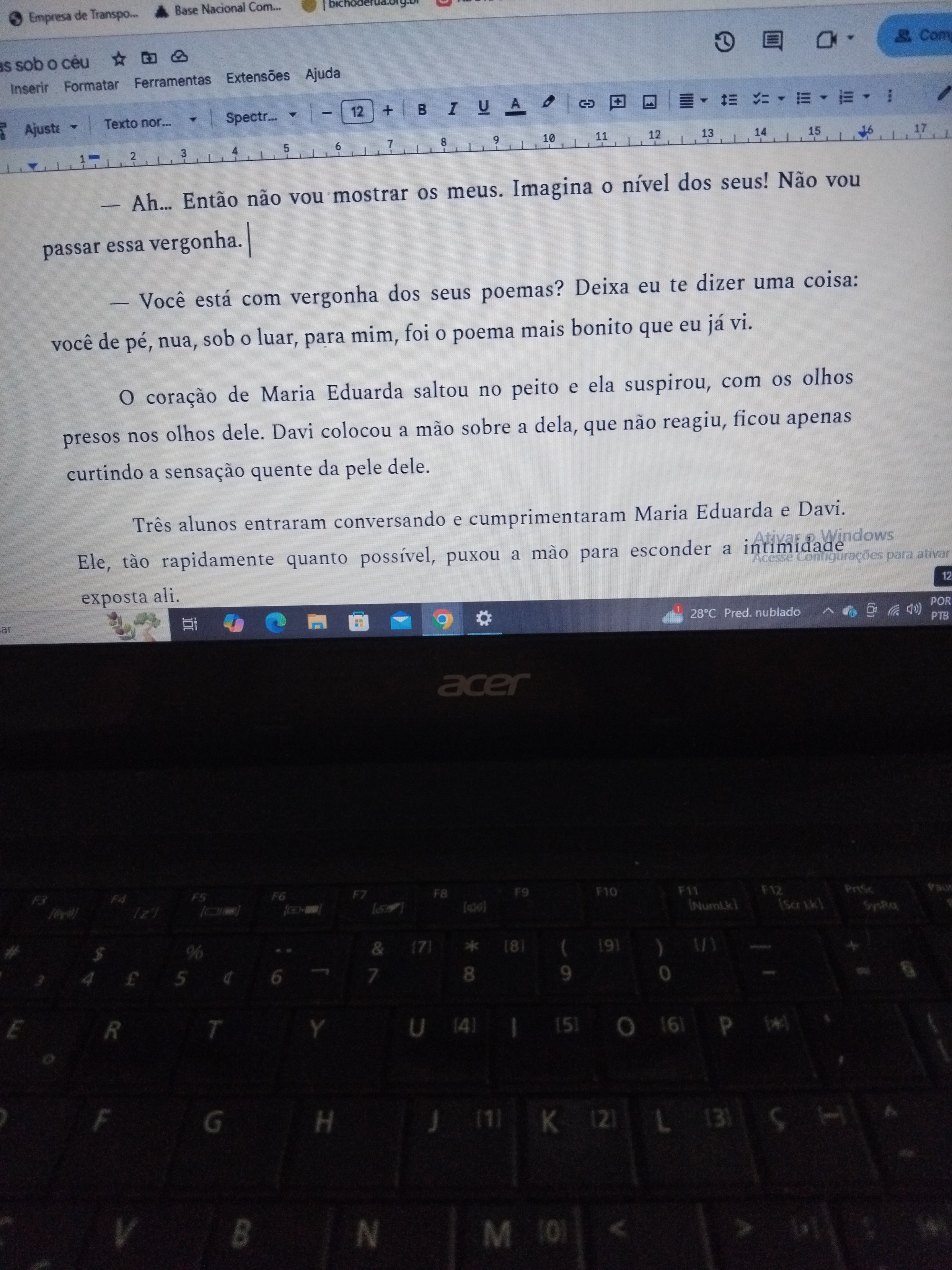 Mais um trechinho de "Carícias sob o céu".

Capítulos 1 ao 10 aqui, grátis!