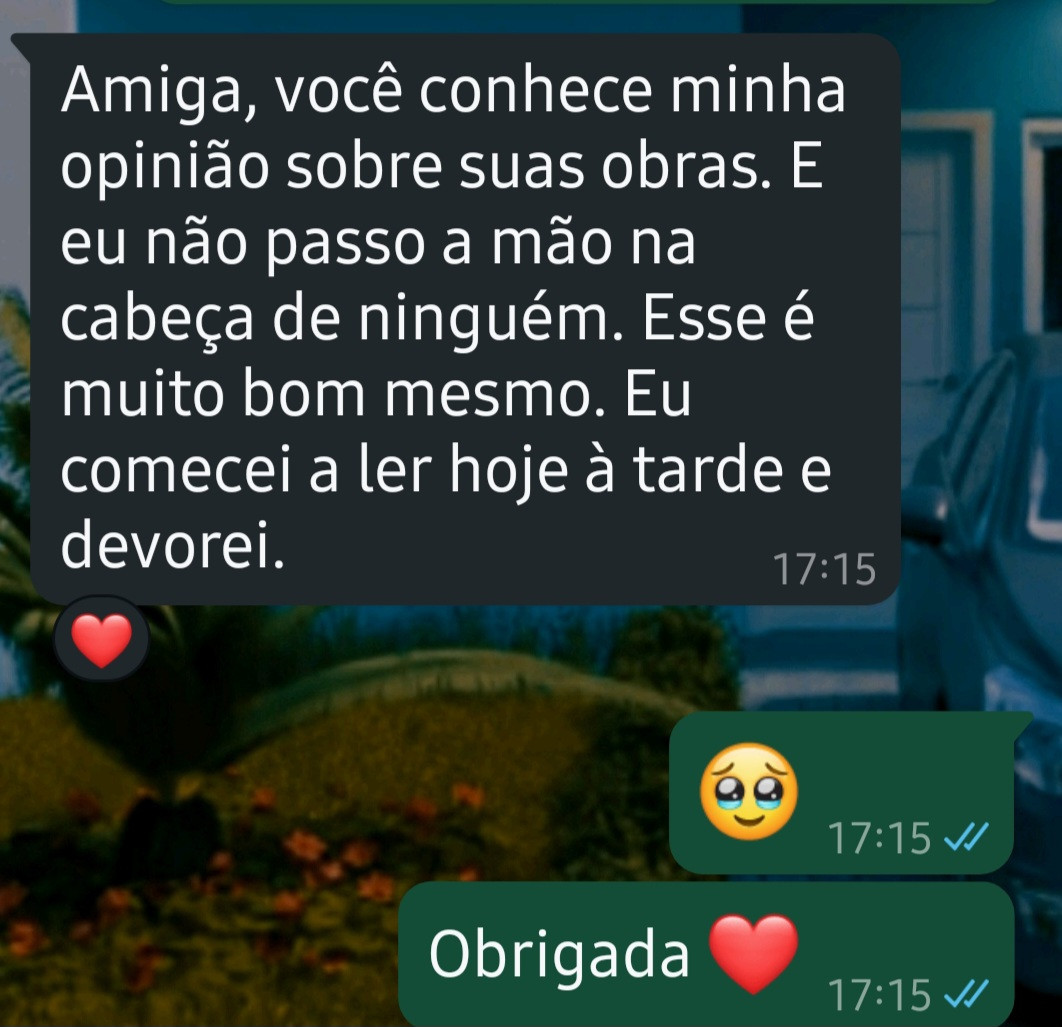 Feedback de "Carícias sob o céu: a história de Duda & Davi". 🥹❤️