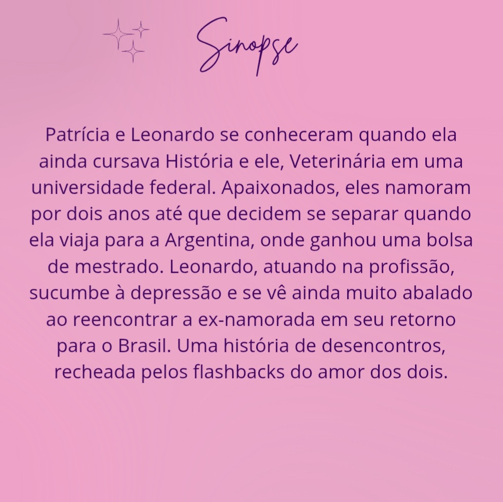 E aqui está a sinopse do casal mais açucarado (com sua pitada de pimenta) do universo Sobre Sete Corações.