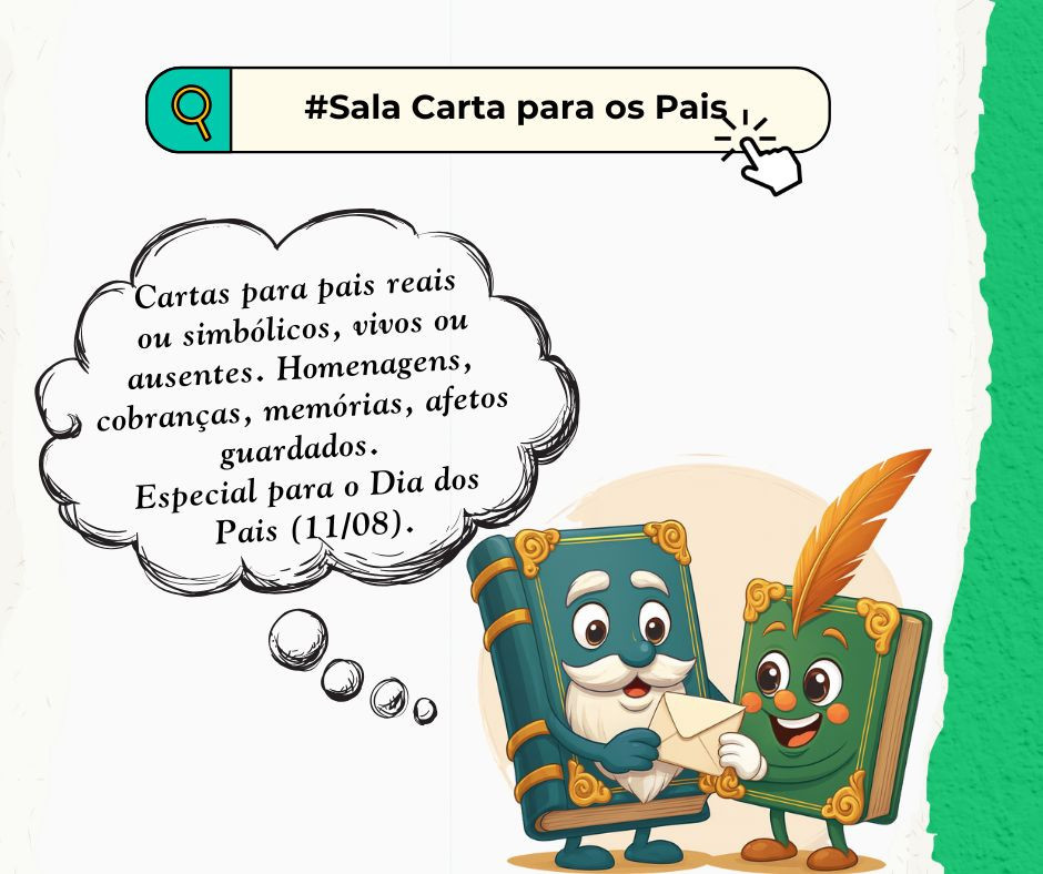 Ainda dá tempo de deixar uma mensagem de dia dos pais lá na
#Sala Carta para os Pais 

<a href="https://www.literunico.com.br/events/4">Aqui!</a>