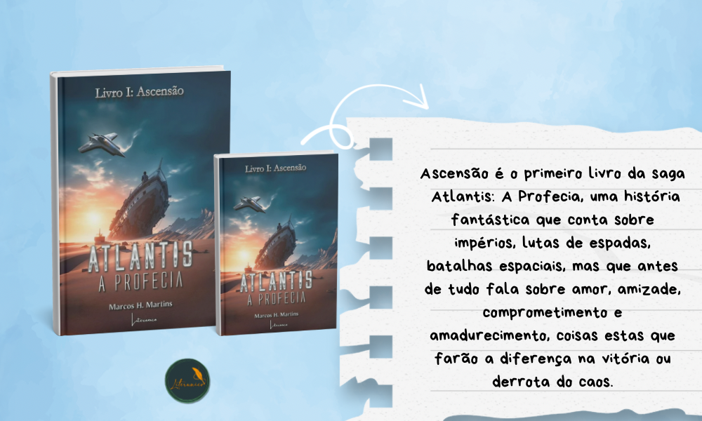 "Atlântis: A Profecia – Livro 1: Ascensão
A lenda de Atlântis desperta — mistério, magia e aventura te esperam nas profundezas de um mundo esquecido.
Embarque numa jornada onde imortais caminham entre nós, profecias ancestrais se revelam e o destino da humanidade se desenha nas correntes do oceano.

👉 Disponível agora! Acesse o link na bio ou copie para conhecer essa obra imperdível.

#Atlântis #AProfecia #Fantasia #LivroNovo #LeituraRecomendada #Literúnico #ClubeDoLivro"