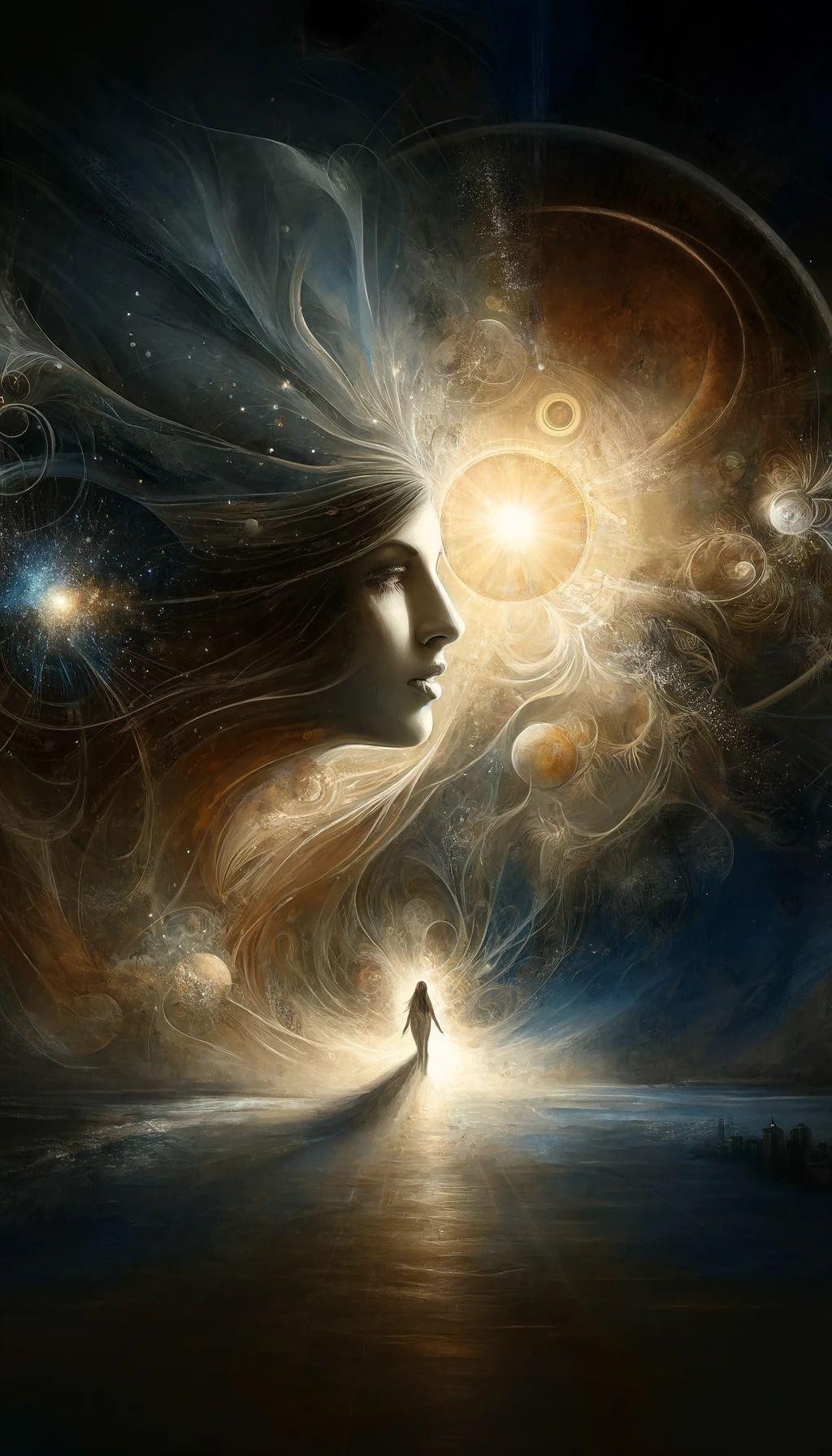 #Dia 211
Epifania

Ela clareia.
Um rasgo na noite.
Abre.
Como flor que explode.

Ela sussurra.
Como uma voz antiga,
Diz:
"Olha além."

De súbito,
os passos param.
A alma,
antes pesada,
levita,
num espelho de luz.

É a Epifania.
O instante que propaga,
Que renasce.
Que rompe.

Por entre o caos,
Sua ordem penetra:
"Segue."

E cada um,
parte do todo,
enxerga. 

Eder B. Jr.