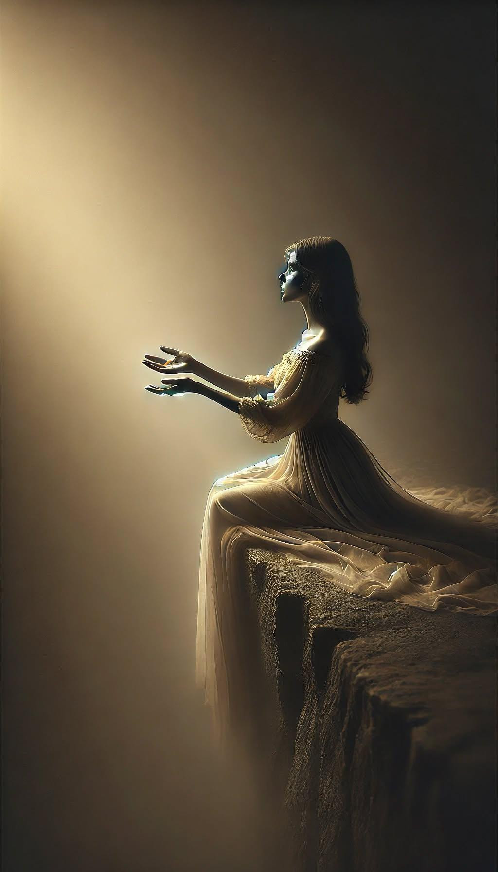 #Dia 234
Espera

Ela se senta à beira do tempo,
Entre o agora e o talvez.
Com mãos que tocam o vento,
Semeia promessas que ninguém fez.

Seus olhos seguem distantes
Refletem o eterno horizonte.
Tic-tac, segundos inquietantes
Sua ansiedade é barreira da ponte.

Espera não corre,
Ela para e respira
Mas nenhum remédio lhe socorre
Onde o receio transpira

Ela não é apenas desejo,
É esperança angustiada
Espera até o desespero
Da ausência anunciada.

Eder B. Jr.