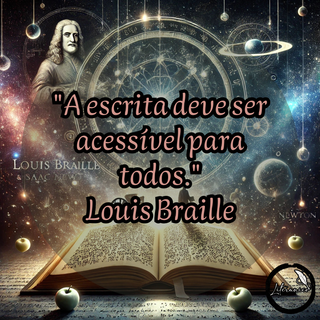 #Bom dia!

Palavra do dia:
#𝕍𝕀𝕊Ã𝕆

Frase do dia:
"A escrita deve ser acessível para todos."
— Louis Braille

Datas comemorativas de hoje, 4 de janeiro de 2025:

Dia Mundial do Braille — Celebrando a importância do sistema de leitura e escrita tátil para pessoas com deficiência visual.

Aniversariantes:

Louis Braille (1809) — Inventor francês que criou o sistema Braille, revolucionando a comunicação para cegos.

Isaac Newton (1643) — Cientista inglês, formulador das leis da gravitação universal e da mecânica clássica.

Aniversário do nosso querido poeta @fernandopaz , parabéns! 🤩