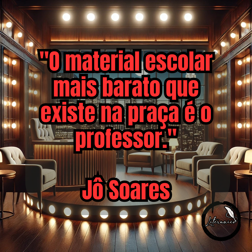 #Bom dia!

Palavra do dia:
#𝔼𝔻𝕌ℂ𝔸ÇÃ𝕆

Frase do dia:
"O material escolar mais barato que existe na praça é o professor."
— Jô Soares 

Datas comemorativas de hoje, 16 de janeiro de 2025:

Dia do Cortador de Cana-de-Açúcar — Homenageando os trabalhadores que desempenham um papel crucial na produção de açúcar e etanol no Brasil. 

Aniversariantes:

Susan Sontag (1933) — Escritora e ensaísta norte-americana.

Jô Soares (1938) — Humorista, apresentador, escritor e ator brasileiro.