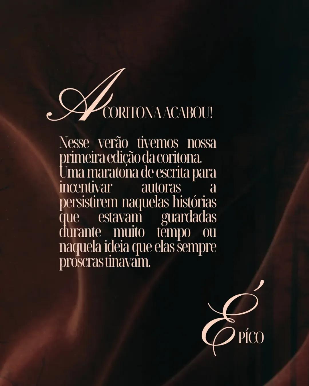 A #coritona de verão acabou, mas já estamos organizando tudo aqui para uma nova muito em breve! Enquanto isso, quero agradecer cada uma que participou e todos que apoiaram esse trabalho. Foi um mês muito legal! Fico feliz que esse pequeno evento ajudou bastante autora! Aproveitem os livrinhos e aguardem pq logo estaremos de volta!