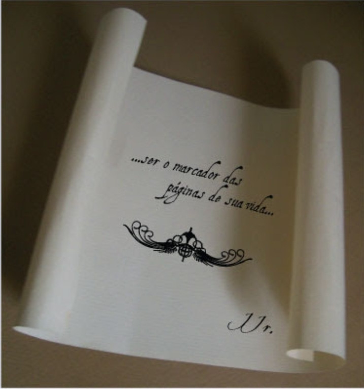 Cartas. 

"...ser o marcador de páginas de sua vida..."

JJr.