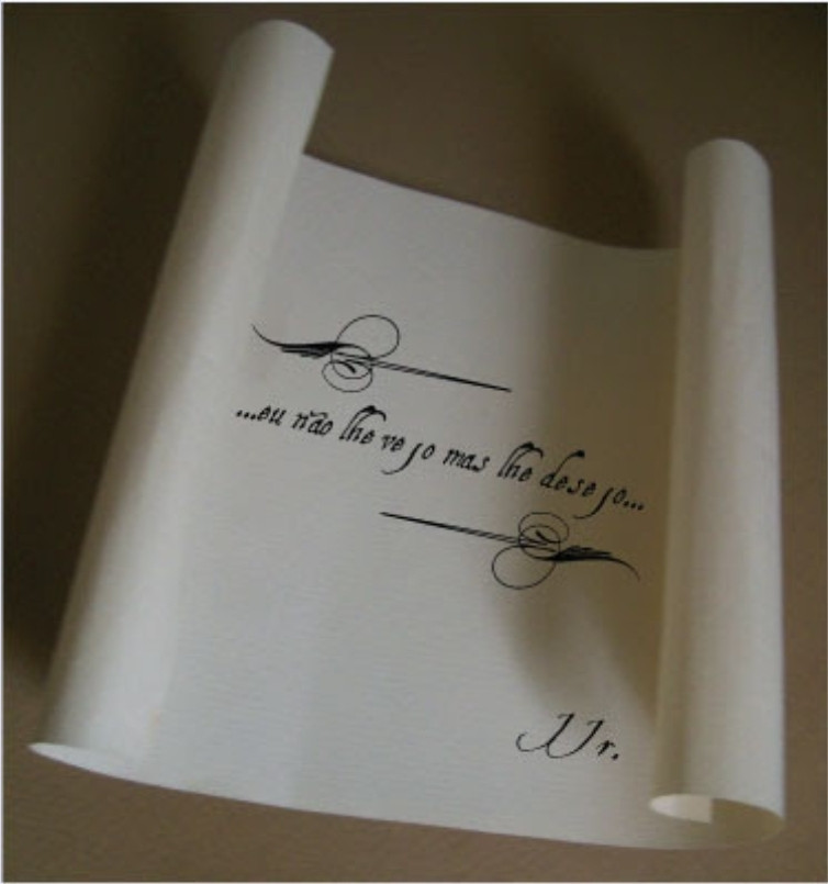 Cartas. 

"...eu não lhe vejo mas lhe desejo..."

JJr.