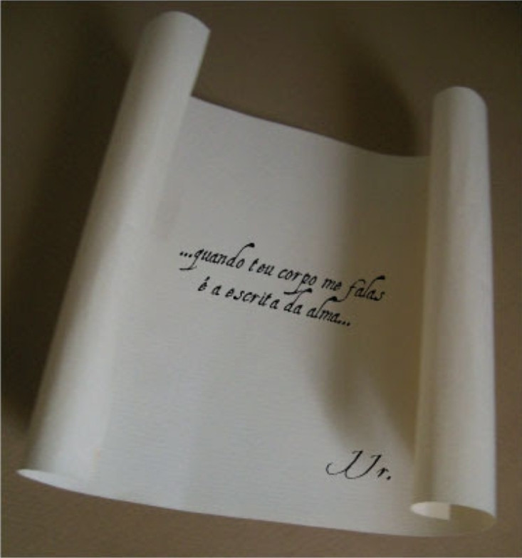 Cartas. 

"...quando teu corpo me falas
É a escrita da alma..."

JJr.