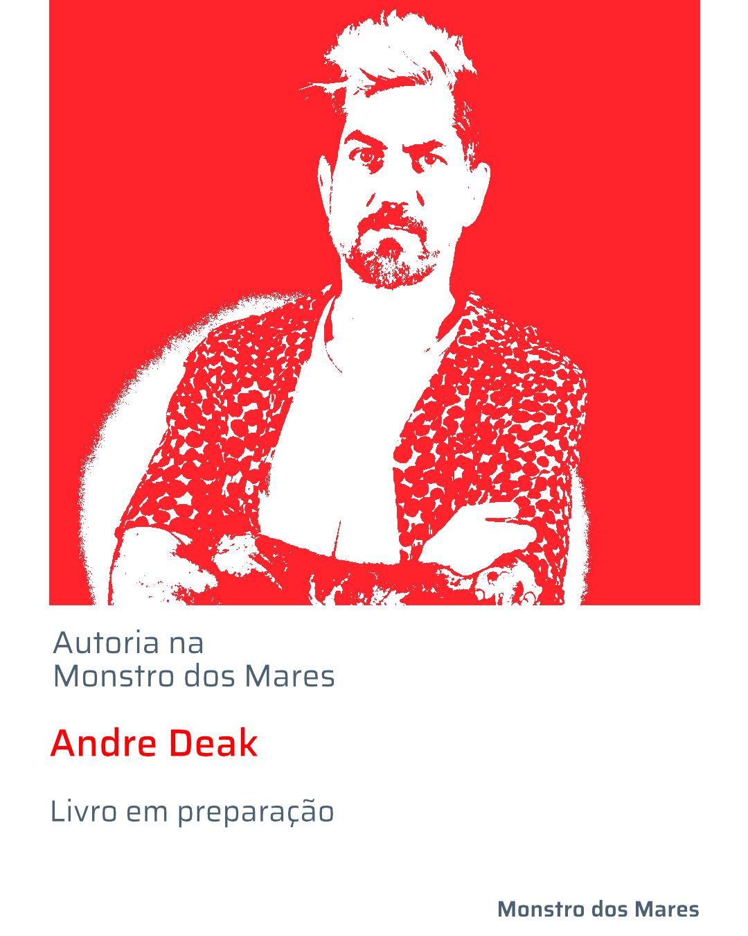 Andre Deak é a nova autoria da Monstro dos Mares.Seu livro já está em preparação e, em breve, iniciaremos o financiamento coletivo da publicação. Recebemos Andre com muita alegria no nosso bonde editorial e estamos muito felizes com essa nova chegada ao catálogo.

Fonte: https://mastodon.social/@monstro/117326466024524626
#fediverse #livro #literatura